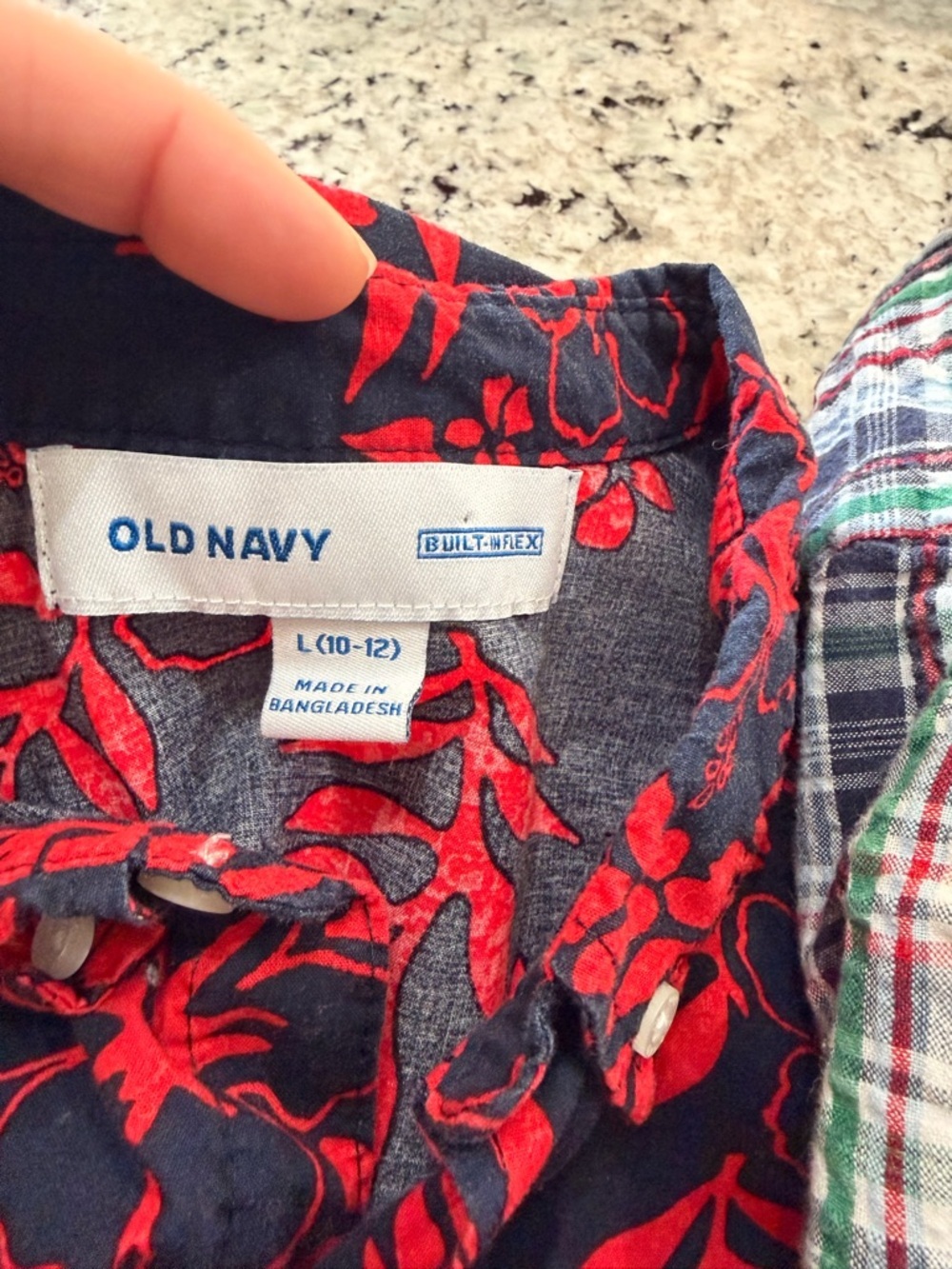 Old Navy Boys Tropical Hawaiian Button Down Shirt L 10-12 - Picture 3 of 4